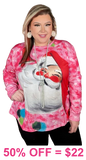 Santa Face Pink long sleeve top