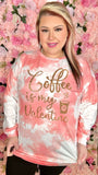 'Coffee is my Valentine' long sleeve top