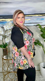 White Leopard Vest with Neon Flowers