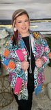 3x/4x : Colorful leopard blouse (NWT)