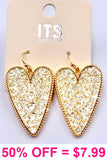 Gold Shimmer Heart earrings