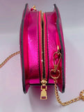 Metallic Pink kiss lips purse