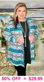 Turquoise Leopard & Tribal cardigan