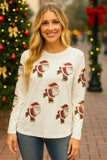 Santa Sequin long sleeve top