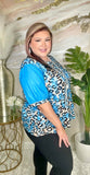Blue Leopard top