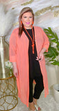 Neon Orange Sheer Duster