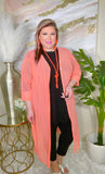 Neon Orange Sheer Duster