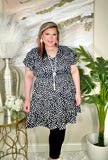Black & White speckled dress