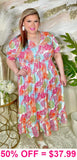 Tropical print dress