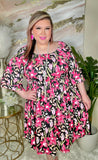 Black & Pink floral dress