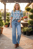 Western print top