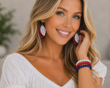 Red glitter & stars earrings