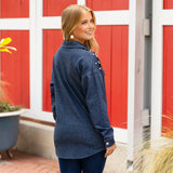 Denim Button up with Pearl details