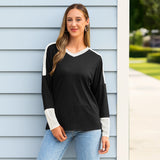 Black Ribbed long sleeve top