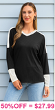 Black Ribbed long sleeve top