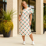 Checekered print t-shirt dress