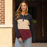 Color block long sleeve top
