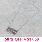 Western Filigree Bar Bling Necklace