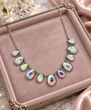 Bling AB Rhinestone teardrop necklace