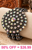 XL Bling concho bracelet with Navajo pearls