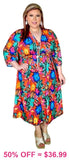 Floral Midi Dress V-Neck
