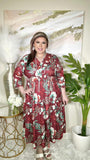 NEW ARRIVAL Maroon Printed Dress
