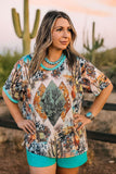 3X : Cactus Western graphic tee