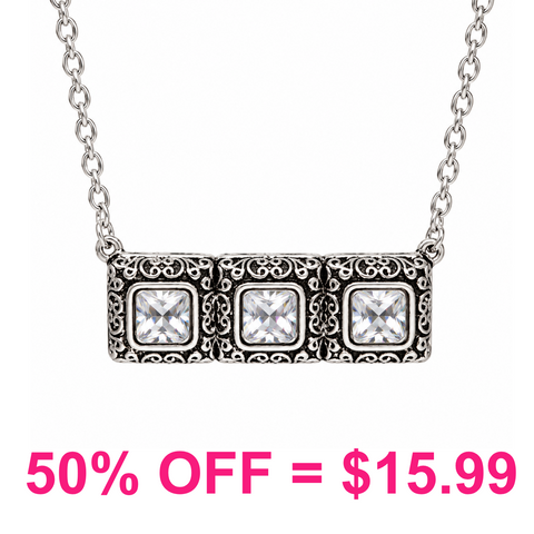 Western Tailored Filigree Stone Necklace