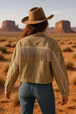 Sage Green jacket with bling fringe
