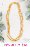 Mustard Crystal 60" Layering Necklace