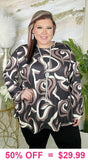 *Espresso Swirl  Long Sleeve Top