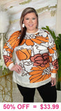 S,M,L,3X :Autumn Long Sleeve sweatshirt
