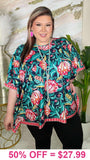 Floral Poncho Top