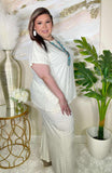 2 Piece Set: Vanilla thread textured top & pants