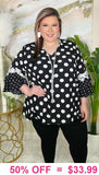 Black & White Polka dot blouse