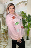 Sequin Pumpkin patch long sleeve top