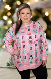 Pink Nutcracker Printed Long Sleeve Top