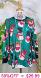 Snowman Teal Long sleeve top