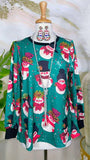 Snowman Teal Long sleeve top
