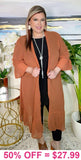 Rust chiffon duster