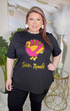 Give Thanks Sequin turkey top