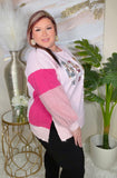 Pink NUTCRACKER Sweater with fuzzy sleeves