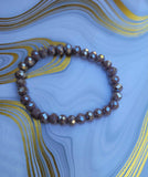 Taupe crystal stretch bracelet