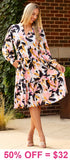 Floral Swatches Midi Dress