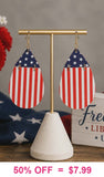 USA Flag teardrop earrings