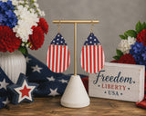 USA Flag teardrop earrings