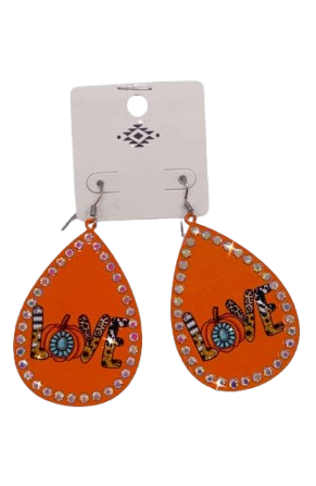 LOVE Orange fall earrings