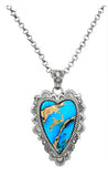 Western Filigree Heart Stone Necklace