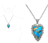 Western Filigree Heart Stone Necklace