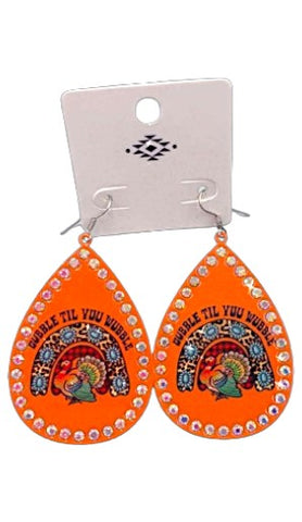 Gobble til you Wobble earrings